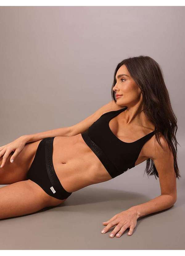 Calvin Klein Jeans - Top Feminino Pima Cotton Calvin Klein Feminina Underwear - Preto Preto 5