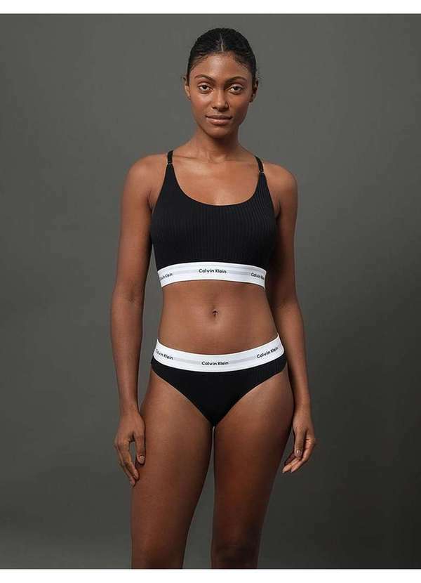 Calvin Klein Jeans - Top Nadador Feminino Modal Modern Calvin Klein Underwear - Preto Preto