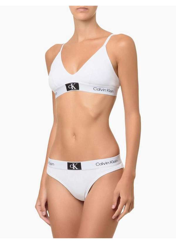 Calvin Klein Underwear - Top Triângulo Cotton 1996 - Branco 2 Branco