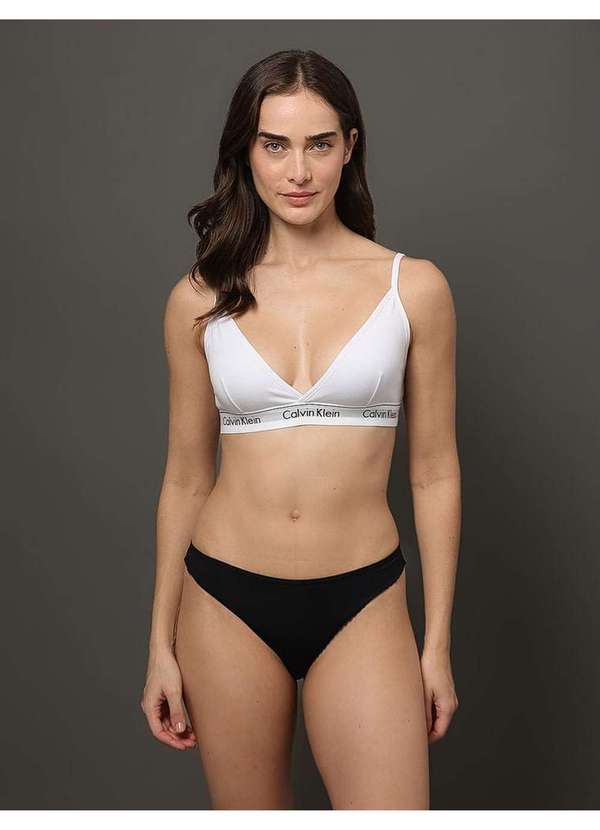 Calvin Klein Underwear - Top Triangulo Modern Cotton Calvin Klein Underwear  Claro - Branc Branco