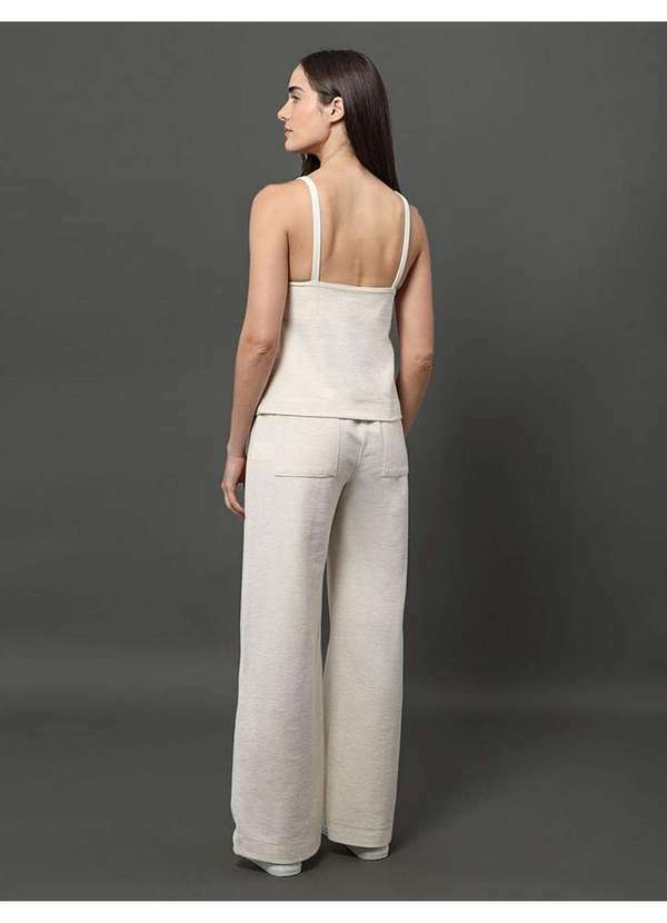 Calvin Klein Jeans - Blusa Feminina Malha Linho Calvin Klein Jeans - Off White Branco