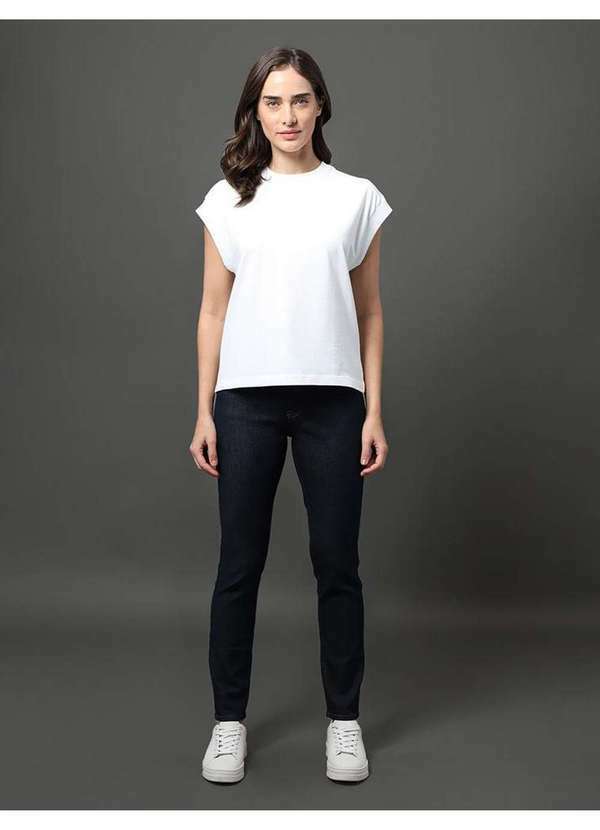 Calvin Klein Jeans - Blusa Feminina Malha Rugby Calvin Klein Jeans - Branco Branco