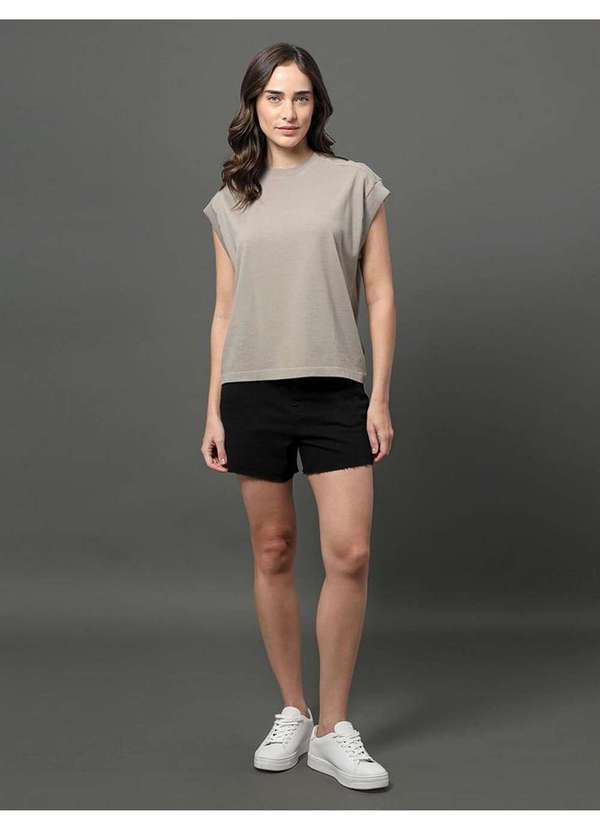 Calvin Klein Jeans - Blusa Feminina Malha Rugby Calvin Klein Jeans - Caqui Medio Bege