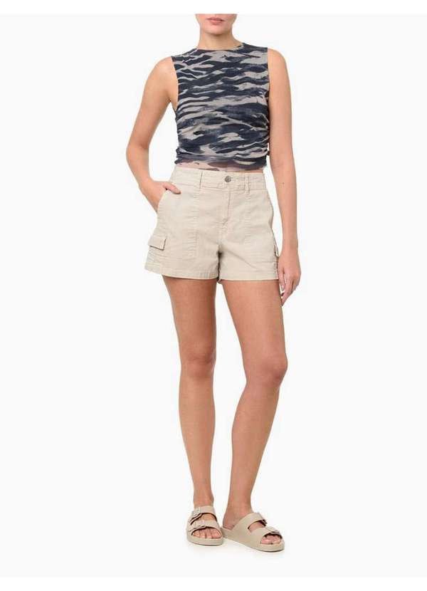 Calvin Klein Jeans - Blusa Feminina Tule Estampado - Marinho Azul 3