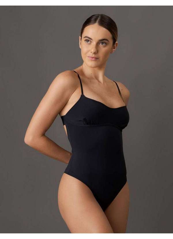 Calvin Klein Jeans - Body Feminino Franzido Micro Intense Power Calvin Klein Underwear Preto