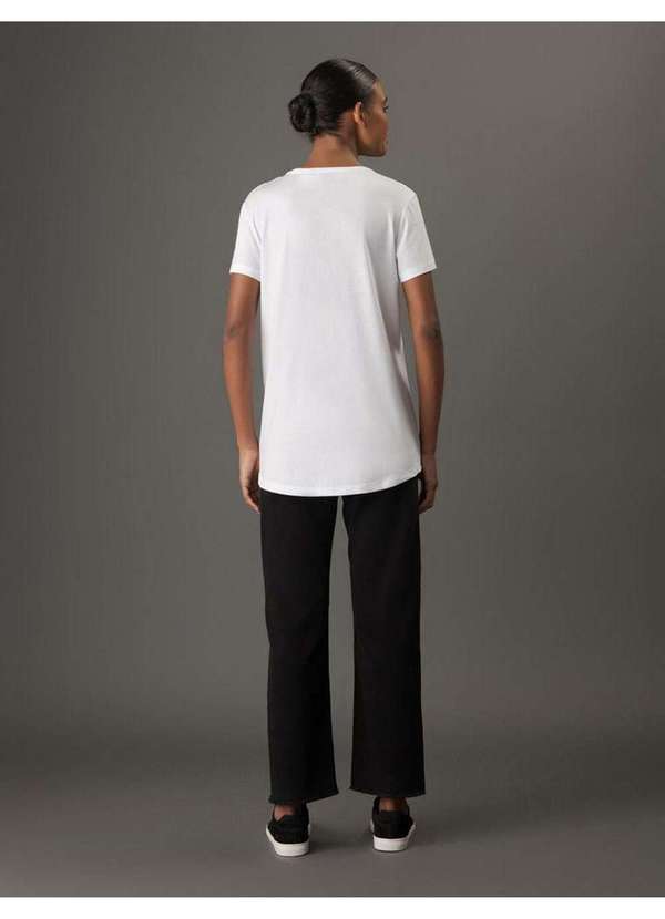 Calvin Klein Jeans - Camiseta Feminina Algodão Egípcio Calvin Klein Jeans - Branco Branco 5