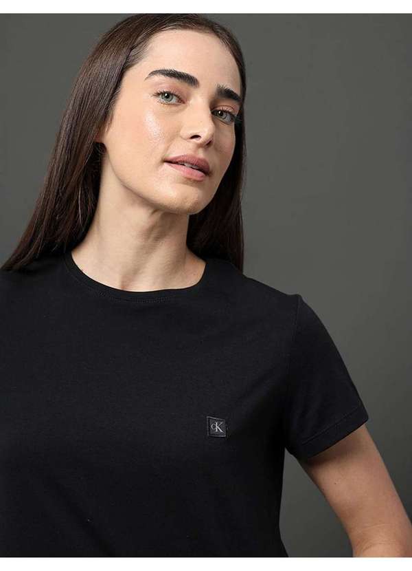 Calvin Klein Jeans - Camiseta Feminina Algodão Egípcio Calvin Klein Jeans - Preto Preto