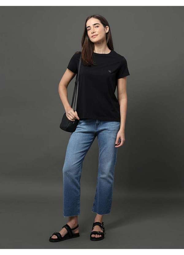 Calvin Klein Jeans - Camiseta Feminina Algodão Egípcio Calvin Klein Jeans - Preto Preto 2