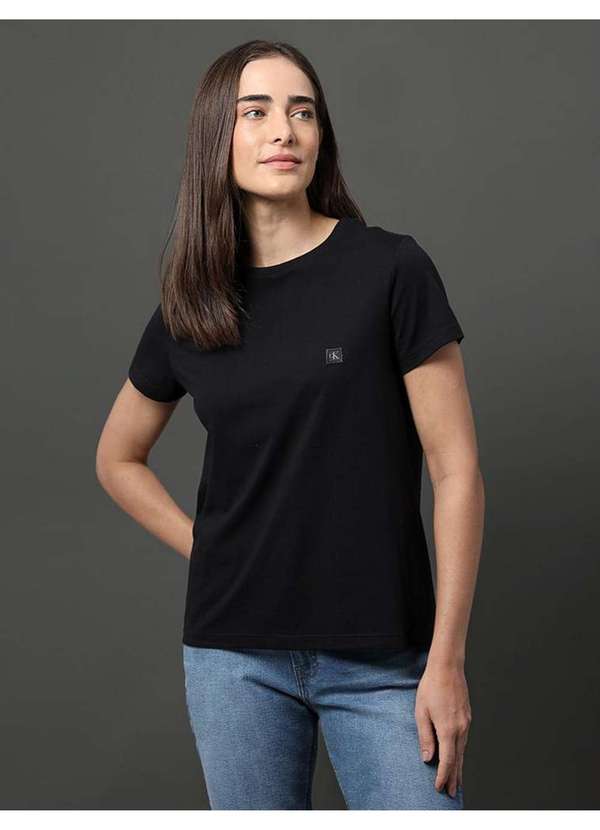 Calvin Klein Jeans - Camiseta Feminina Algodão Egípcio Calvin Klein Jeans - Preto Preto 3