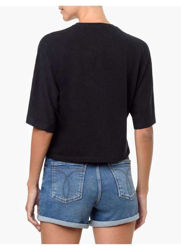 Calvin Klein Jeans - Camiseta Feminina Estampa Coqueiro - Preto Preto