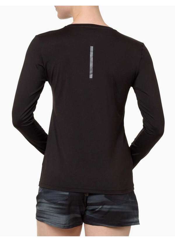 Calvin Klein Jeans - Camiseta Feminina Manga Longa Dry Swimwear - Preto Preto