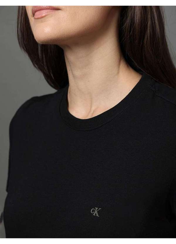 Calvin Klein Jeans - Camiseta Feminina Touch Cotton Calvin Klein Underwear - Preto Preto