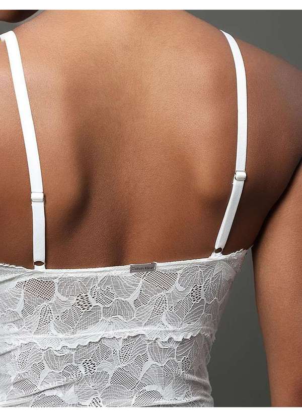 Calvin Klein Jeans - Camisete Feminina Renda Calvin Klein Underwear - Off White Branco 3