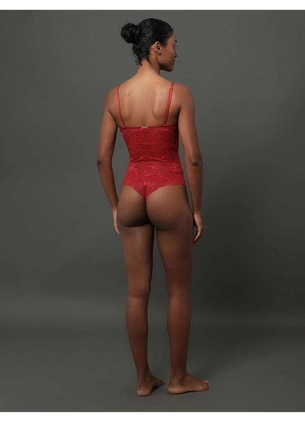 Calvin Klein Jeans - Camisete Feminina Renda Calvin Klein Underwear - Vermelho Vermelho 2