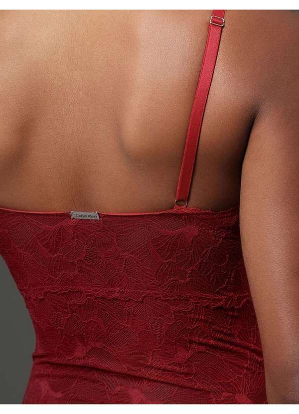 Calvin Klein Jeans - Camisete Feminina Renda Calvin Klein Underwear - Vermelho Vermelho 4
