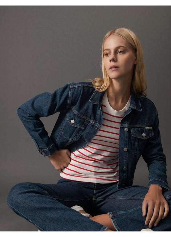 Calvin Klein Jeans - Regata Feminina Listras Calvin Klein Jeans - Vermelho Vermelho