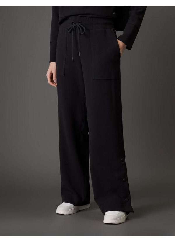 Calvin Klein Jeans - Calça Feminina Botões Laterais Calvin Klein Jeans - Preto Preto