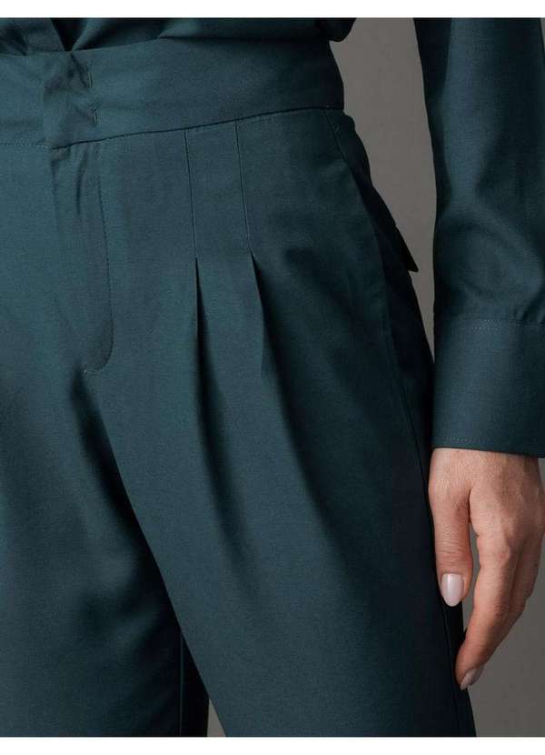 Calvin Klein Jeans - Calça Feminina Cargo de Viscose Calvin Klein - Verde Verde 3