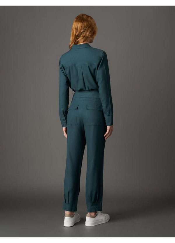 Calvin Klein Jeans - Calça Feminina Cargo de Viscose Calvin Klein - Verde Verde 5