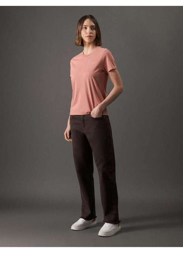 Calvin Klein Jeans - Calça Feminina Color Cropped Straight Calvin Klein Jeans - Cafe Marrom 1