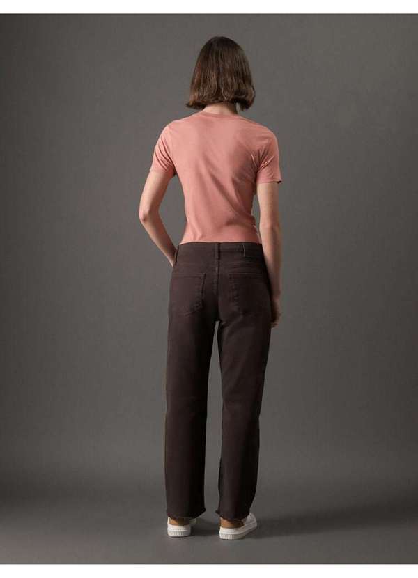 Calvin Klein Jeans - Calça Feminina Color Cropped Straight Calvin Klein Jeans - Cafe Marrom 2