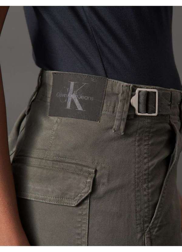 Calvin Klein Jeans - Calça Feminina Color Wide Led Cargo Calvin Klein Jeans - Militar Verde 4