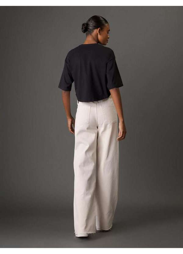 Calvin Klein Jeans - Calça Feminina Color Wide Leg 5 Pockets Calvin Klein Jeans - Arei Bege 3