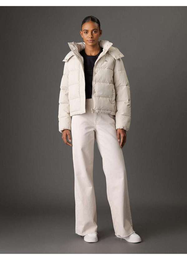 Calvin Klein Jeans - Calça Feminina Color Wide Leg 5 Pockets Calvin Klein Jeans - Arei Bege 5