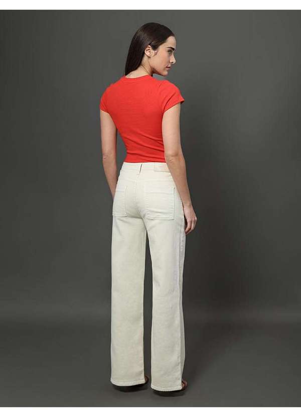 Calvin Klein Jeans - Calça Feminina Color Wide Leg Calvin Klein - Areia Bege 2