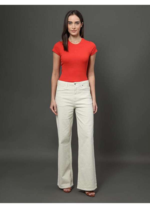 Calvin Klein Jeans - Calça Feminina Color Wide Leg Calvin Klein - Areia Bege 3