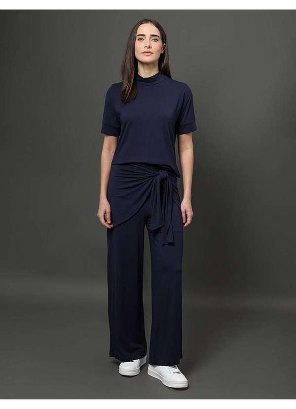 Calvin Klein Jeans - Calça Feminina Malha com Amarração Calvin Klein - Marinho Azul