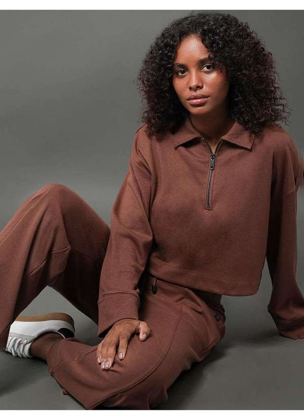 Calvin Klein Jeans - Calça Feminina Malha Idaho Calvin Klein Jeans - Marrom Marrom 3