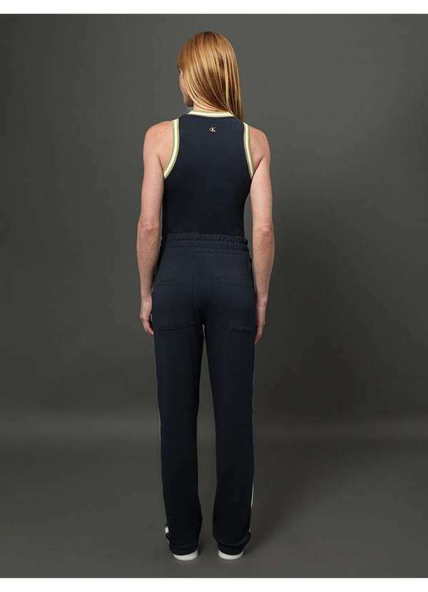 Calvin Klein Jeans - Calça Feminina Retilínea em Contraste Calvin Klein Jeans - Marinh Azul