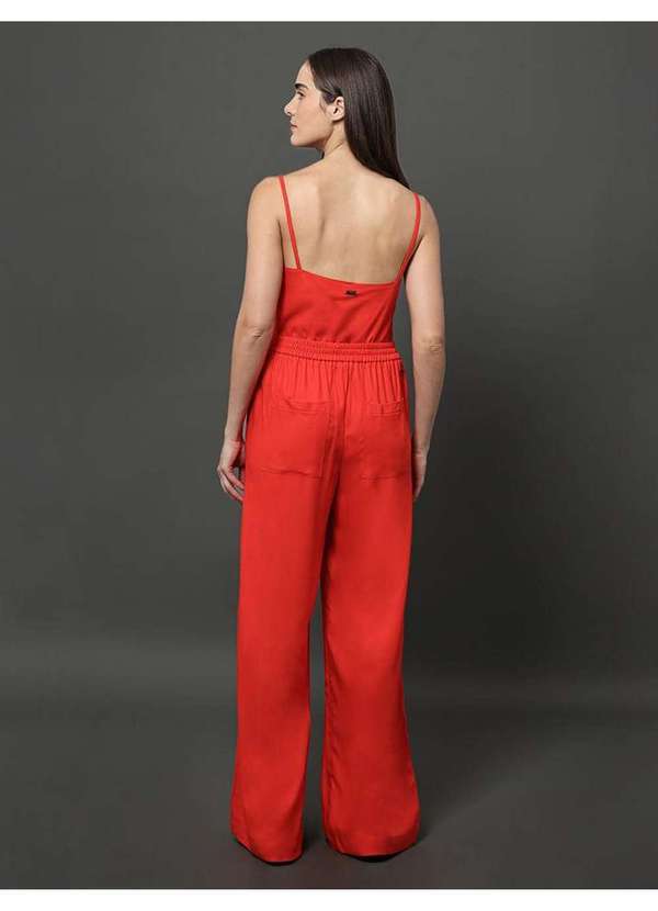 Calvin Klein Jeans - Calça Feminina Super Wide Leg Calvin Klein Jeans - Vermelho Vermelho