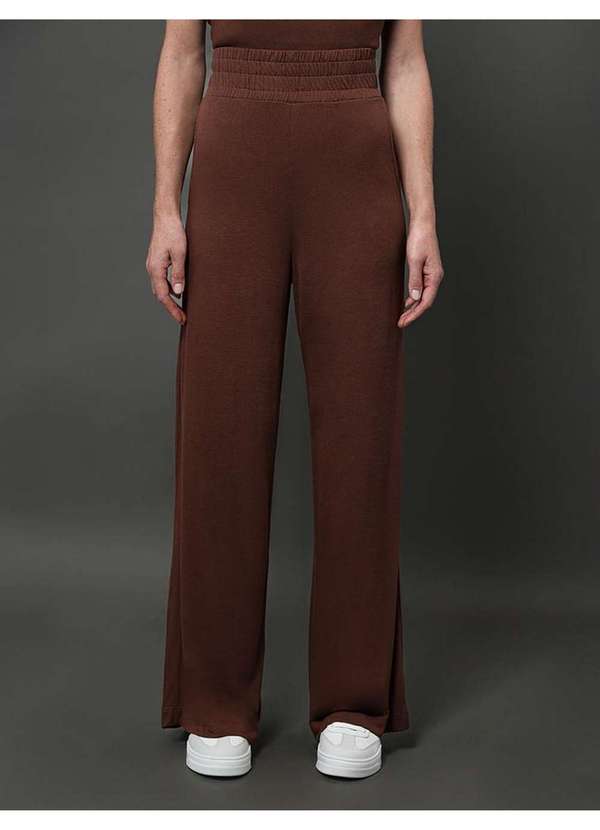 Calvin Klein Jeans - Calça Feminina Tricot Like Calvin Klein - Marrom Marrom 2