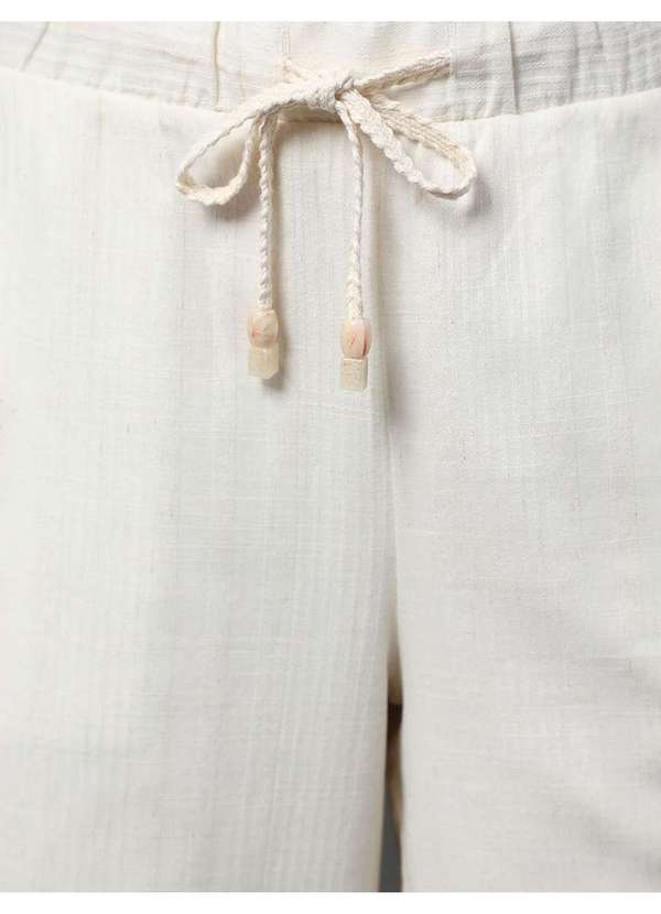 Calvin Klein Jeans - Calça Feminina Wide Leg com Listras Calvin Klein - Branco Branco 4