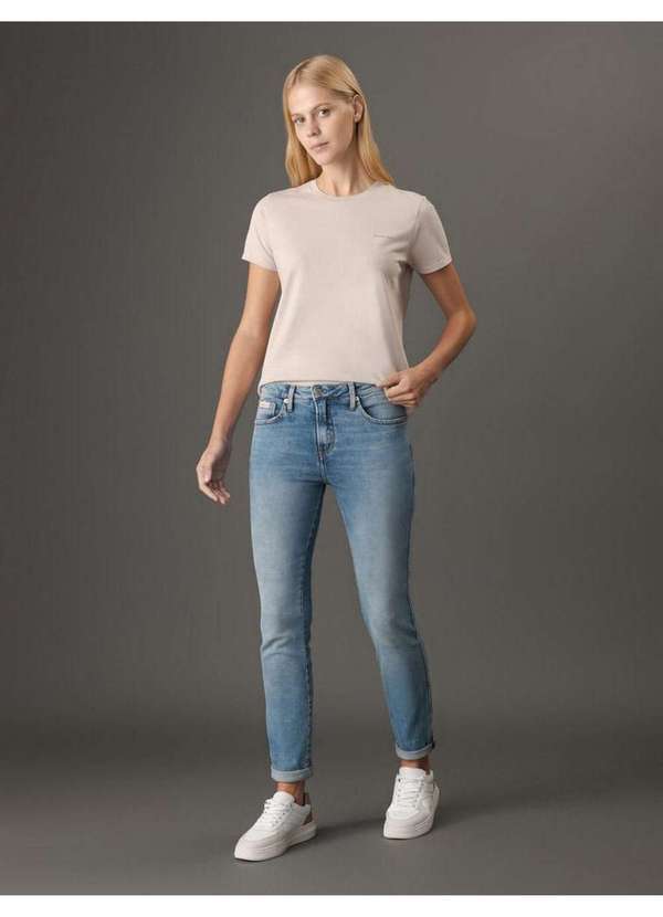 Calvin Klein Jeans - Calça Jeans Feminina New Skinny Tom Claro Calvin Klein Jeans - Az Azul