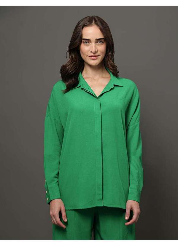 Jeans Camisa Verde Calvin Klein Calvin Klein Jeans Camisa Feminina