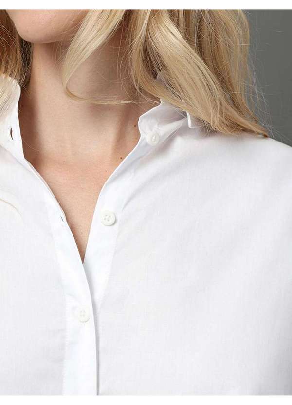 Calvin Klein Jeans - Camisa Feminina Over Calvin Klein - Branco Branco 4