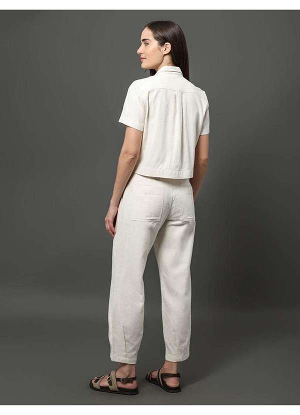 Calvin Klein Jeans - Camisa Feminina Viscolinho Calvin Klein Jeans - Branco Branco 2