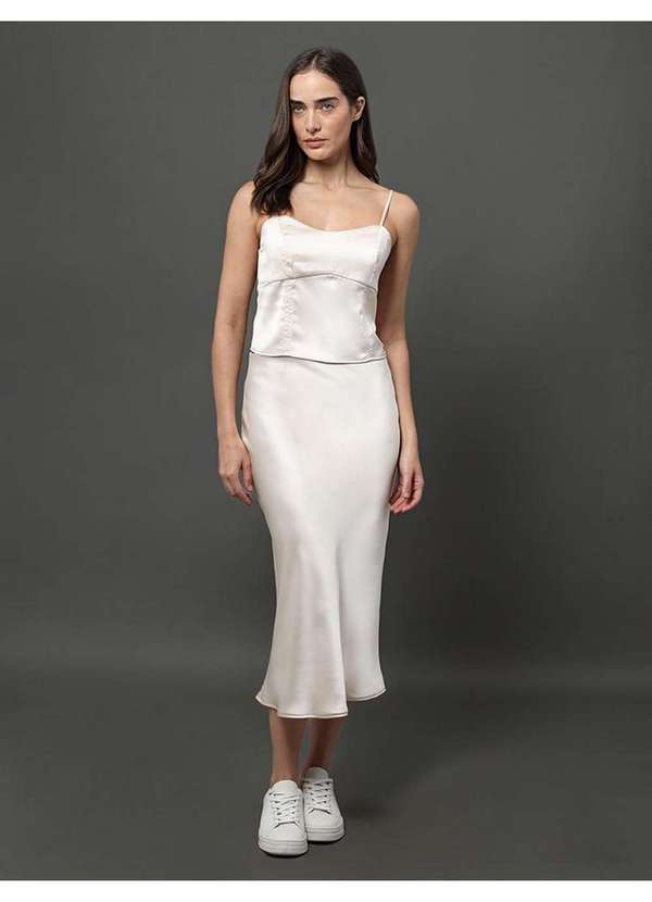 Calvin Klein Jeans - Top Feminino Acetinado Calvin Klein Jeans - Off White Branco 3