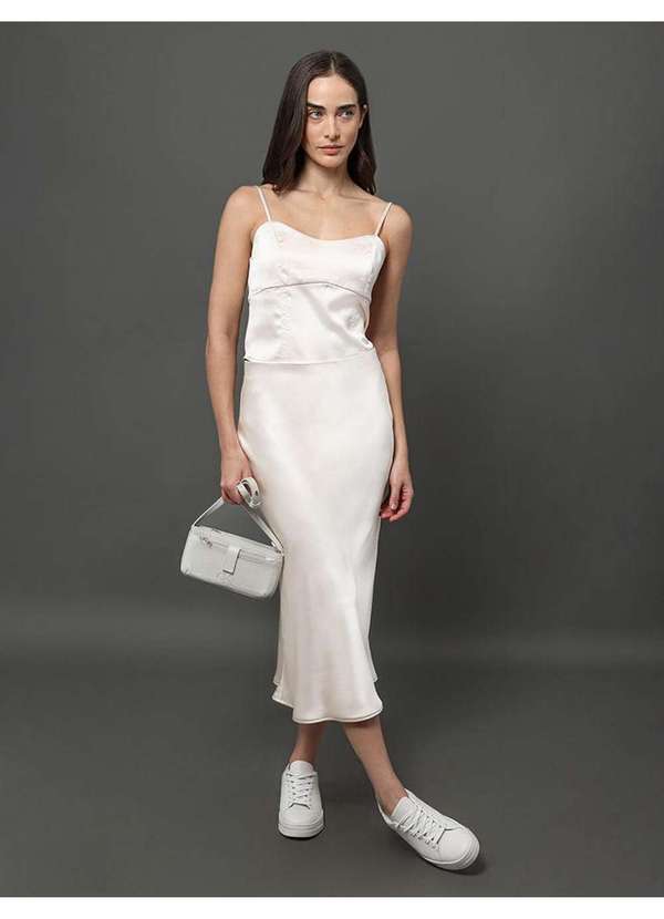 Calvin Klein Jeans - Top Feminino Acetinado Calvin Klein Jeans - Off White Branco 4