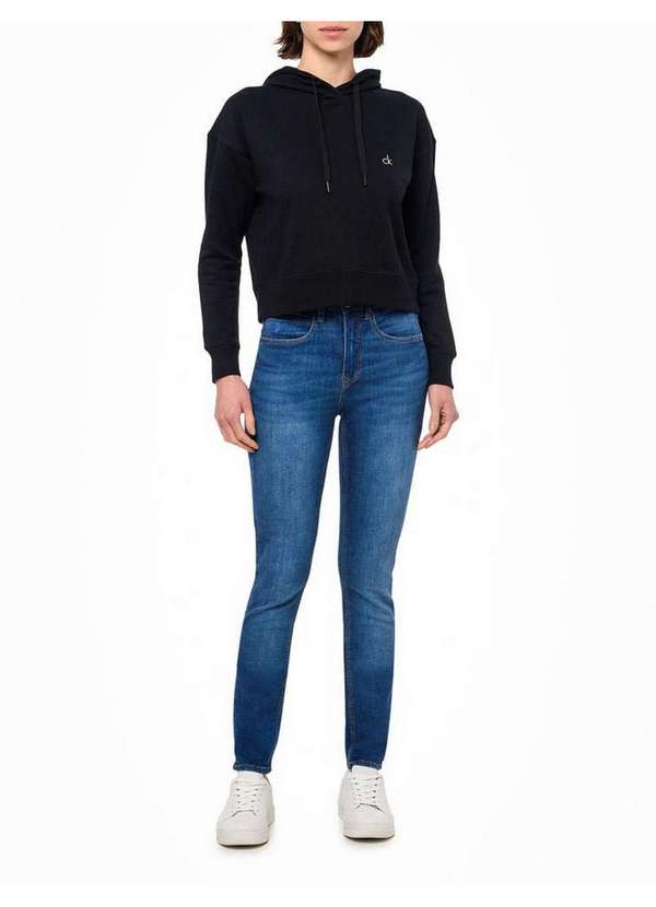 Moletom Cropped CalÃ§a Moletom Feminina Calvin Klein Conjunto