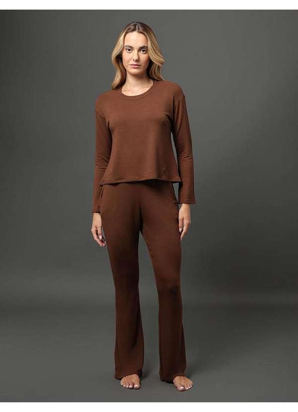 Calvin Klein Jeans - Blusão Feminino Moletinho Calvin Klein Underwear - Marrom Marrom 3