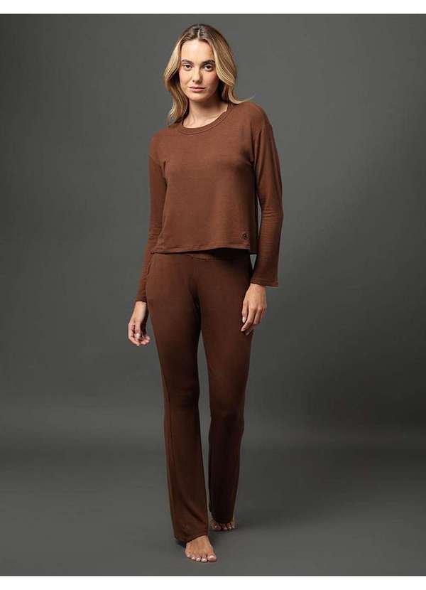 Calvin Klein Jeans - Blusão Feminino Moletinho Calvin Klein Underwear - Marrom Marrom 5