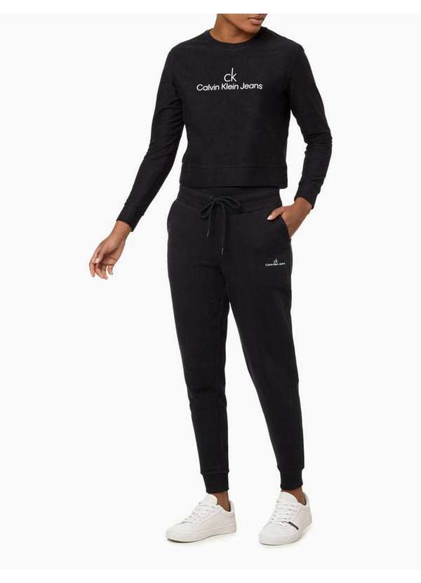 Casaco Feminino Micro Logo Calvin Klein Jeans Preto Preto