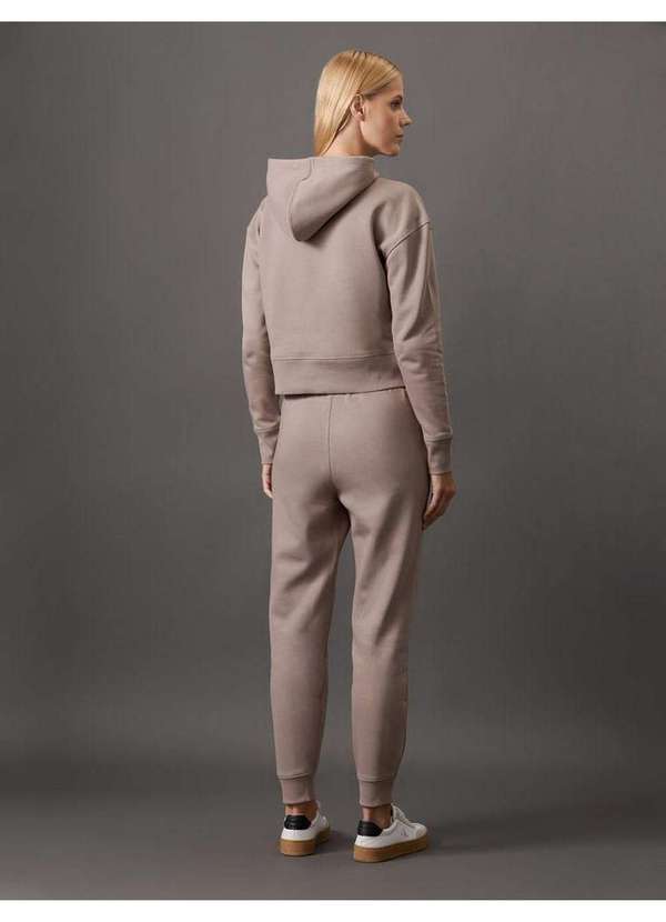 Calvin Klein Jeans - Casaco Feminino Moletom Logo Re Issue Calvin Klein Jeans - Caqui Bege 2