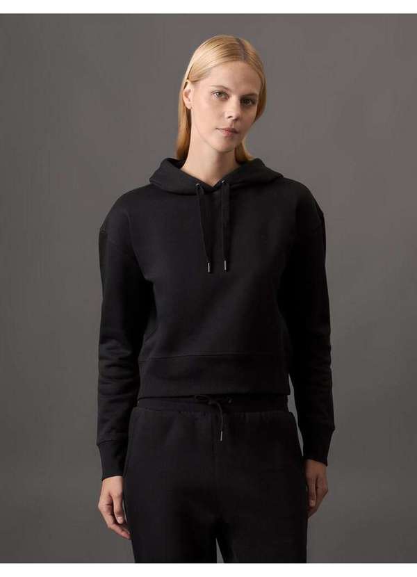 Calvin Klein Jeans - Casaco Feminino Moletom Logo Re Issue Calvin Klein Jeans - Preto Preto