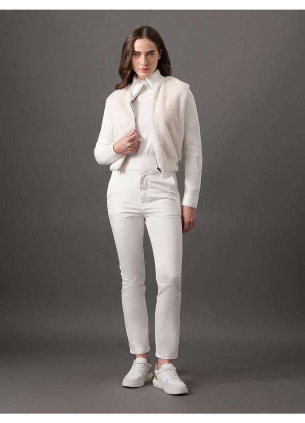 Calvin Klein Jeans - Casaco Feminino Tricot Calvin Klein Jeans - Off White Branco 3