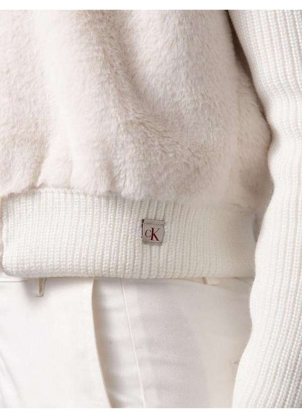 Calvin Klein Jeans - Casaco Feminino Tricot Calvin Klein Jeans - Off White Branco 4